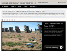 Tablet Screenshot of greatamericanroadtrip2010.com
